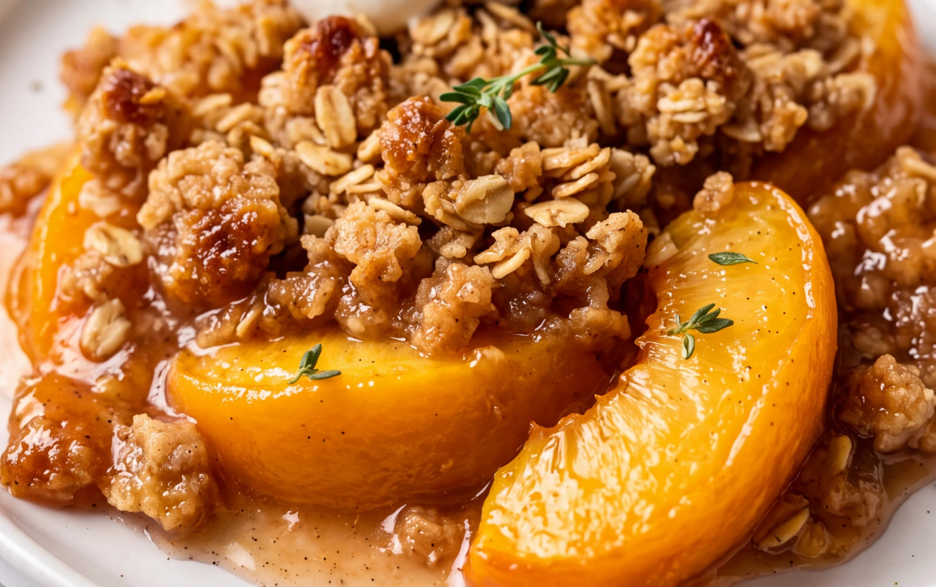 Peach Crisp with Canned Peaches